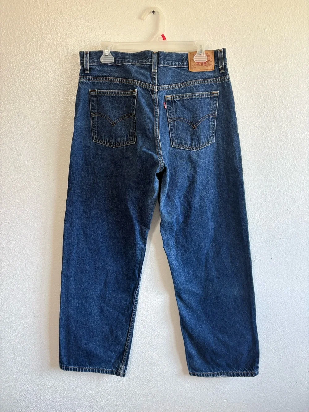 Vintage Y2K Levi’s 577 Size 14 Lower Rise Loose Fit Dark Wash Jeans 2000s Denim